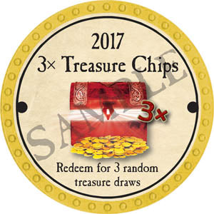 3x Treasure Chips - 2017 (Yellow)