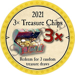 3x Treasure Chips - 2021 (Yellow)