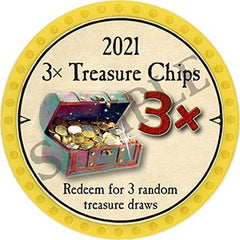 3x Treasure Chips - 2021 (Yellow) - Unusable