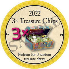 3x Treasure Chips - 2022 (Yellow)