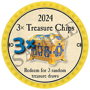 3x Treasure Chips - 2024 (Yellow) - T