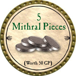5 Mithral Pieces - 2012 (Gold)