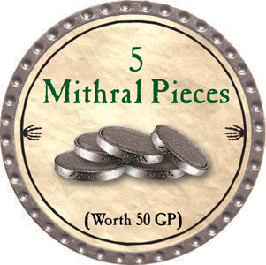 5 Mithral Pieces - 2012 (Platinum) - C37