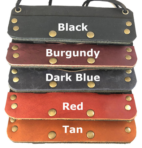 Three Token Leather Lanyard with Character Card Clip by Lunk the Rogue