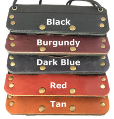 Three Token Leather Lanyard with Character Card Clip by Lunk the Rogue