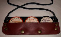 Three Token Leather Lanyard with Character Card Clip by Lunk the Rogue