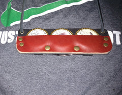 Three Token Leather Lanyard with Character Card Clip by Lunk the Rogue