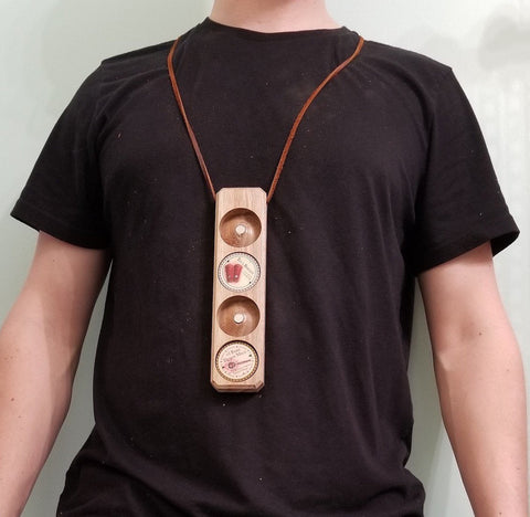 Token Holder with Leather Necklace (4 Tokens)