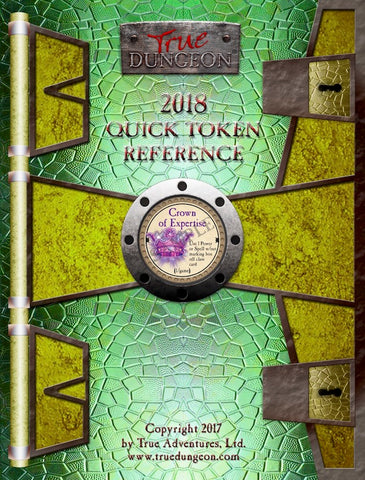 Free Digital Copy - True Dungeon Quick Token Reference 2018