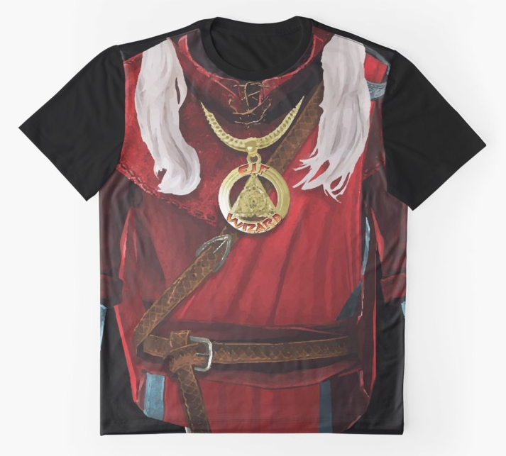 Dungeon Adventure Graphic T-Shirt: Elf Wizard