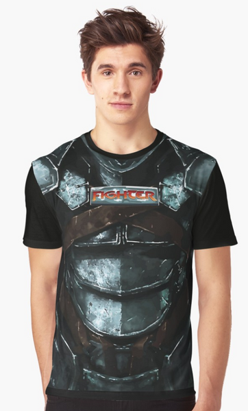 Dungeon Adventure Graphic T-Shirt: Fighter