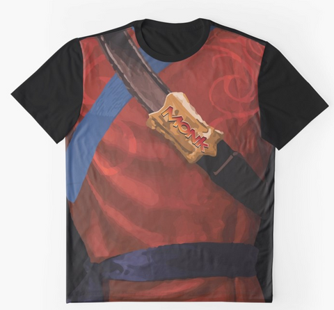 Dungeon Adventure Graphic T-Shirt: Monk