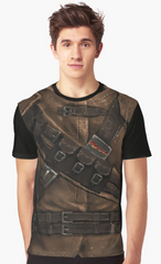 Dungeon Adventure Graphic T-Shirt: Rogue (brown)