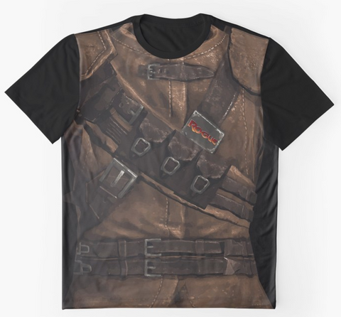 Dungeon Adventure Graphic T-Shirt: Rogue (brown)