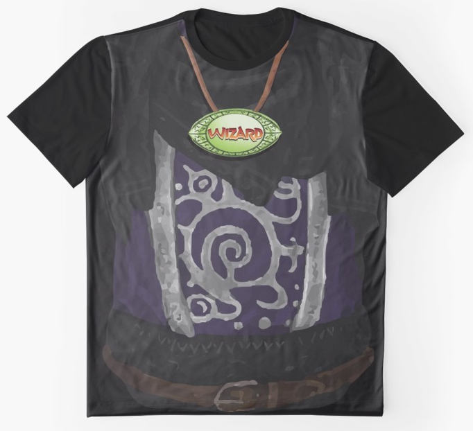 Dungeon Adventure Graphic T-Shirt: Wizard