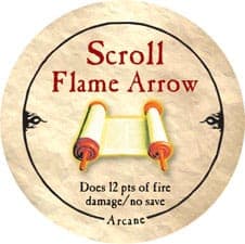Scroll Flame Arrow - 2005b (Wooden) - C26