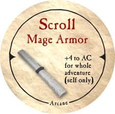 Scroll Mage Armor - 2005b (Wooden) - R