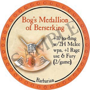 Bog's Medallion of Berserking - 2020 (Orange) - C12