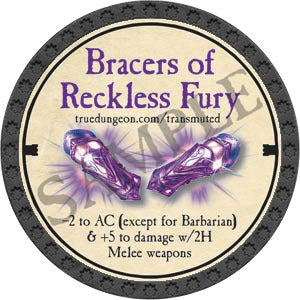 Bracers of Reckless Fury - 2020 (Onyx) - C10