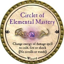 Circlet of Elemental Mastery - 2009 (Gold) - C37
