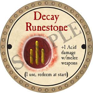 Decay Runestone - 2017 (Gold)