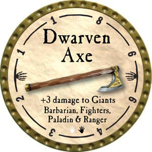 Dwarven Axe - 2012 (Gold)