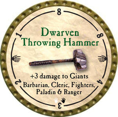 Dwarven Throwing Hammer - 2012 (Gold)