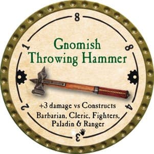 Gnomish Throwing Hammer - 2013 (Gold) - UC