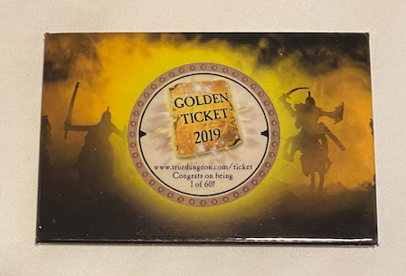 True Dungeon Golden Ticket Button - 2019