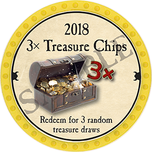 3x Treasure Chips - 2018 (Yellow)