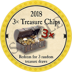 3x Treasure Chips - 2018 (Yellow)