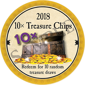 10x Treasure Chips - 2018 (Dark Yellow)