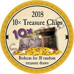 10x Treasure Chips - 2018 (Dark Yellow)