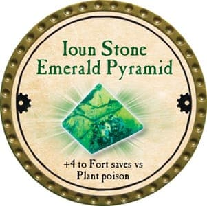 Ioun Stone Emerald Pyramid - 2013 (Gold) - C26