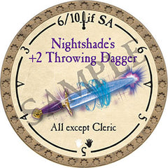 Nightshade's +2 Throwing Dagger - 2021 (Gold)