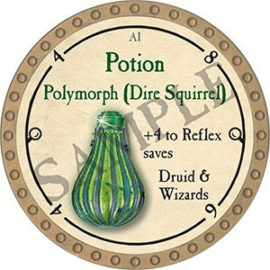 Potion Polymorph (Dire Squirrel) - 2023 (Gold) - C66