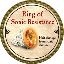 Ring of Sonic Resistance - 2010 (Gold)