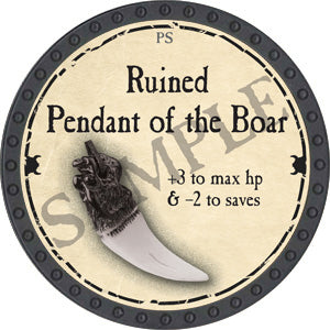 Ruined Pendant of the Boar - 2018 (Onyx) - C26