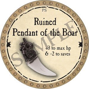 Ruined Pendant of the Boar - 2018 (Gold)