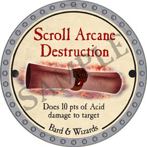 Scroll Arcane Destruction - 2017 (Platinum) - C37 – Trent Tokens