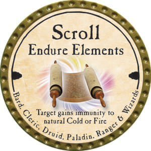 Scroll Endure Elements (C) - 2014 (Gold)