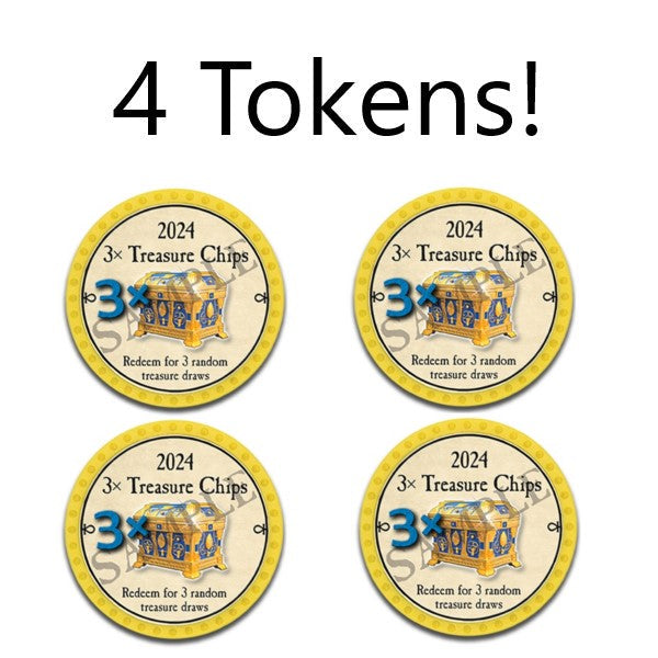 3X Treasure Chips x 4 #1 (4 Tokens)