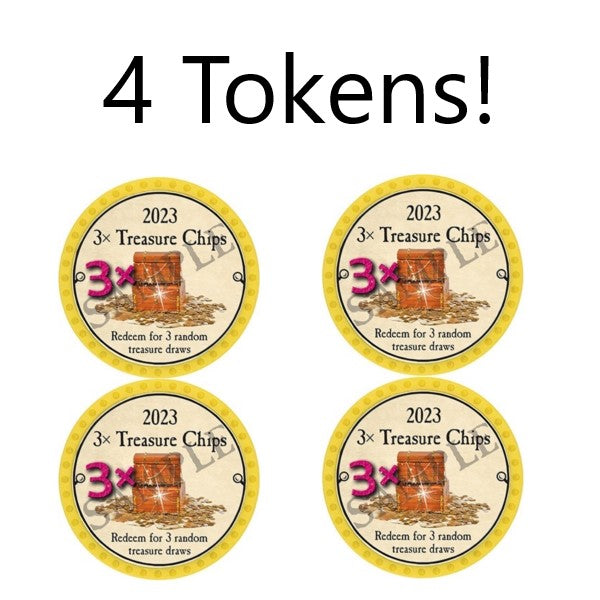 3X Treasure Chips x 4 #3 (4 Tokens)
