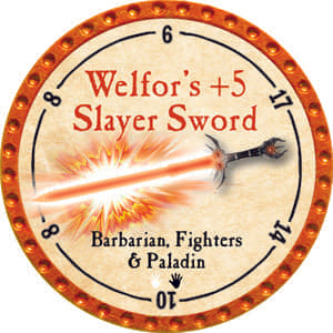 Welfor's +5 Slayer Sword - 2014 (Orange)