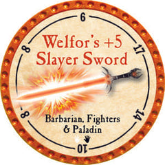 Welfor's +5 Slayer Sword - 2014 (Orange)