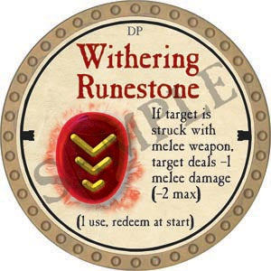 Withering Runestone - 2020 (Gold)